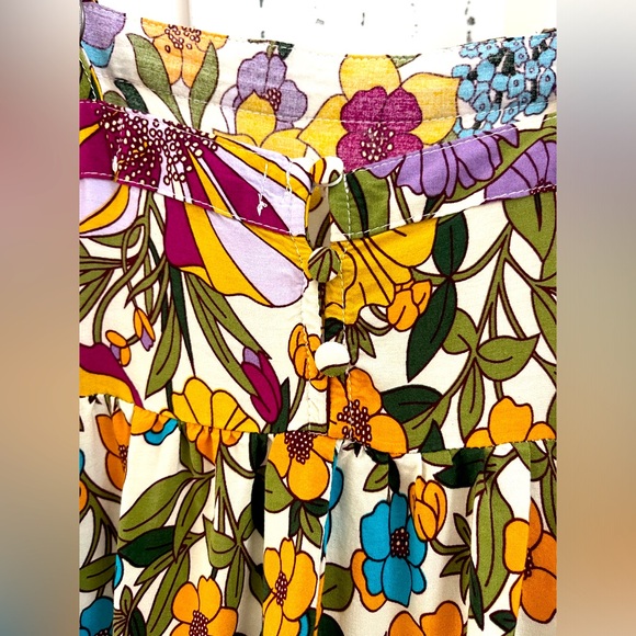 NATURAL LIFE Size XS Patti Side Slit Maxi Floral Dress with Straps - Picture 9 of 14